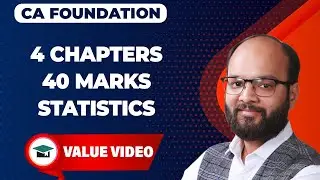 4 Chapters = 40 Marks Guaranteed in CA Foundation Statistics | CA Fond Stats Important Chapters