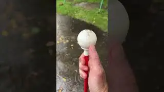 How a large puddle sounds to someone who is blind…when using different cane tips #blind #awareness