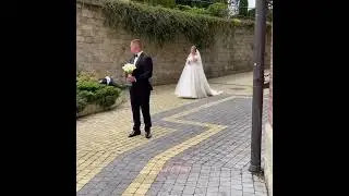 Wedding photographer falls in garden