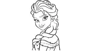 Draw Disney Princesses Elsa (Frozen)