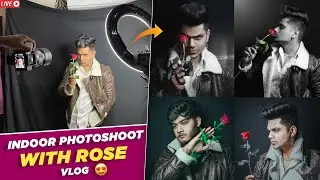 Indoor Photoshoot Vlog With Rose Poses for Men - Photoshoot BTS Vlog - Taukeer Editz