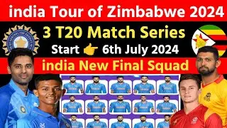 india Tour of Zimbabwe 2024 | Team india Best Squad | ind vs Zim 2024 T 20 Series|