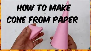 How to make Cone from Paper / Cone Shape for maths project / Maths shapes cone 