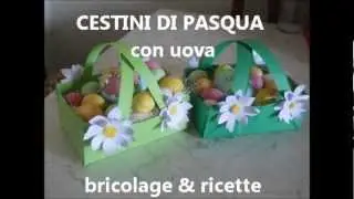 cestini di pasqua con ovetti