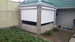 Роллеты автоматические для беседок, террас