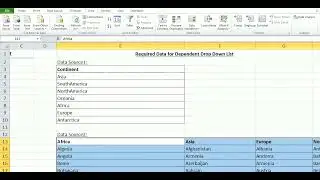 Creating a Dependent DropDown List in Microsoft Excel