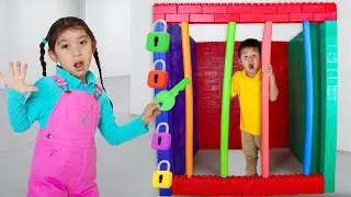 Maddie's Lego Jail Rescue Mission to Free Kaden!