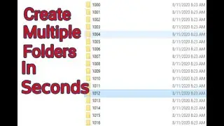 How to Create Multiple folders at once | make directory folders of sequence with batch file