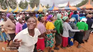 Kisii traditional dancers at the launch of industrial park in Kisii county