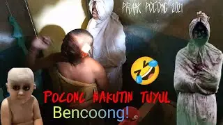 PRANK POCONG NAKUTIN TUYUL BENCONG AUTO POCONG LANGSUNG KABUR | PRANK POCONG TERBARU 🤣