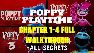 Poppy Playtime Chapters 1-4 | FULL WALKTHROUGH | NO COMMENTARY | +All VHS-tapes and secrets.