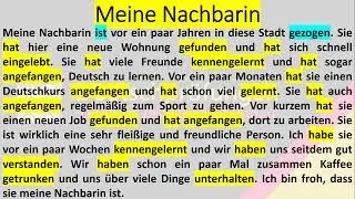 Meine Nachbarin - Erzählung A2-B1 