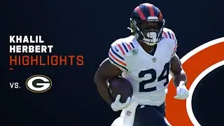 Khalil Herbert's Best Plays From First Career Start vs. Packers | Chicago Bears
