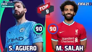 FIFA 21 vs PES 2021: TOP 10 PLAYER RATINGS