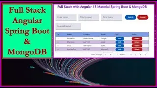 Full Stack + Angular 18 Material + Spring Boot + MongoDB