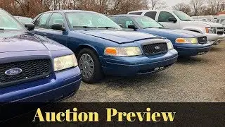 Government Surplus Vehicle Auction Inspection - Ford Crown Victoria, Chevy Tahoe and Dodge Charger