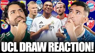 UEFA CHAMPIONS LEAGUE 2024/25 DRAW REACTION! 😲