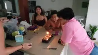 Minie's 66th birthday at Kaye-Ann's place. Very small affair.