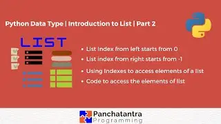 Python Data Type: Introduction to List - Part 2 - accessing elements using index