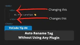 VSCode Tip #4 - Auto Rename Tag Without Using Any Extension. Built in VSCode Feature