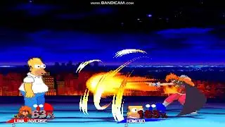 MUGEN Smash Mod Lina Inverse VS Homero Simpson (Español Latino)