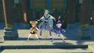 Genshin Impact MMD Bubu Pharmacy Baizhu+Qiqi+Yaoyao PUBG Victory Dance - Roll 'n Rock
