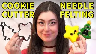 Testing a Needle Felting Hack w/ Cookie Cutters to make Ornaments