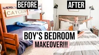 BOY'S BEDROOM MAKEOVER // CLEAN AND DECORATE WITH ME 2019 // BEDROOM TRANSFORMATION