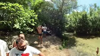 поход на Черноречье. прыжки с тарзанки. insta360 1-inch rs