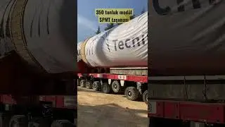 Gemlik Gübre fabrikasına ait 350 tonluk modül sahaya SPMT ile taşındı. #heavyloads #nakliye #şantiye