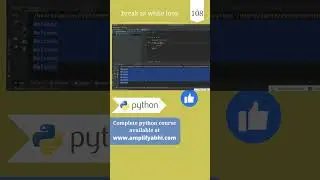 Python : Break In while loop | Continue | py srt 108