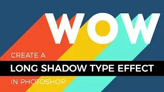Create a Long Shadow Type Effect in Photoshop