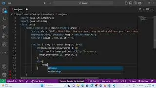 #12- Find  Frequency Of A Word In A String Using HashMap | Interview Coding Questions 
