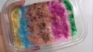 Rainbow Slime with Glitter. Satisfying ASMR\ Most Satisfying slime\ Strange hearty video