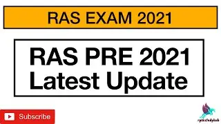 | RAS Pre 2021 Latest Update | RAS 2021 Latest khabar | RAS Exam Latest News |
