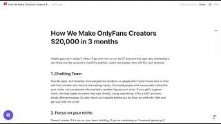 OnlyFans Growth Secrets: The Exact Steps to $20K a Month