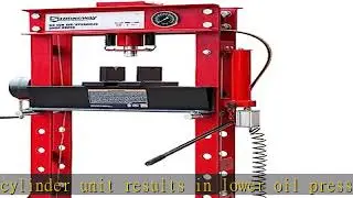 Strongway 50-Ton Pneumatic Shop Press with Gauge and Winch