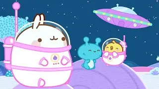 2 HOURS of Molang travelling into SPACE 🚀 | Funny Compilation For Kids