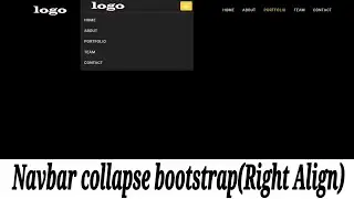 Navbar collapse bootstrap(Right Align)
