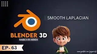 EP63 Smooth Laplacian Modifier In Blender 3D In Hindi || Deform Modifiers In Blender