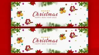 How to design Marry christmas banner in photoshop