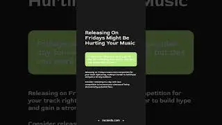 Releasing On Fridays Might Be Hurting Your Music