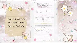 How to convert Samsung Note into PDF or Image file ✨ Galaxy Tab S7