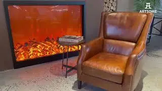 Vintage Brown Leather Armchair #cantonfair2023