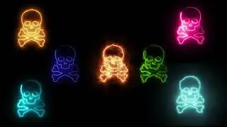 [FREE] SKULL NEON LIGHT | Neon light | SULL SIGN | Visual Effects