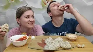 МУКБАНГ ХИНКАЛИ РУЧНОЙ РАБОТЫ ОТ НАСТИ / HANDMADE MUKBANG KHINKALI