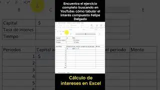 Calcular INTERES COMPUESTO en Excel #shorts