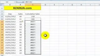 Excel Cumulative Sum Formula