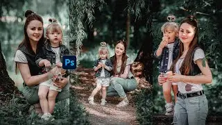 Moody Dark Green Color Grading Photoshop -Camera Raw Presets