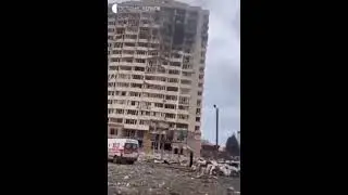 A peaceful Ukrainian city destroyed by rockets of Putin's bloody terrorists